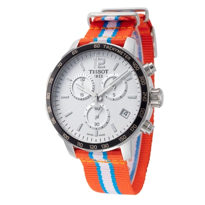 Shop Tissot Men's Quickster 42mm Quartz Watch In Silver