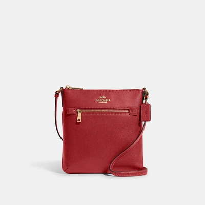 Shop Coach Outlet Mini Rowan File Bag In Red