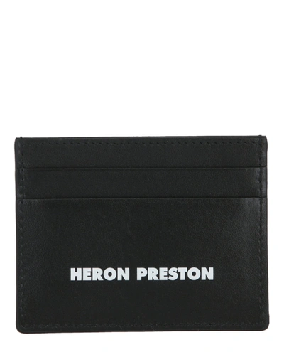 Shop Heron Preston Logo Tape Card Holder In Black