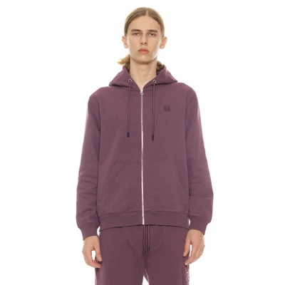 Shop Cult Of Individuality Zip Hoody In Grape Compote In Purple