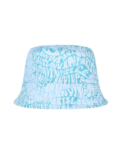 Shop Lanvin Reversible Logo Bucket Hat In Blue
