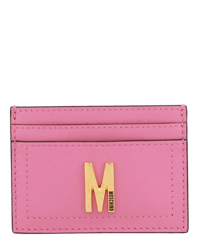 Shop Moschino M-logo Card Holder In Pink