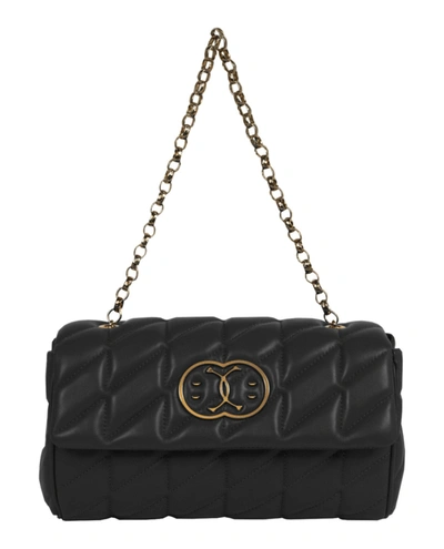 Shop Moschino Quilted Shoulder Bag In Black