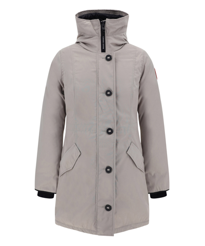 Shop Canada Goose Rossclair Parka Jacket In Grey