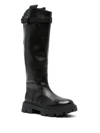 Shop Ash Galaxy01 High Boots Shoes In Black