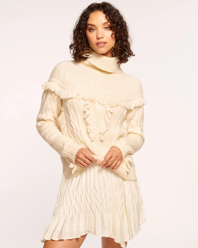 Shop Ramy Brook Mya Turtleneck Sweater In Ivory