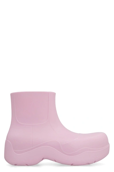 Shop Bottega Veneta Rubber Puddle Boots In Pink