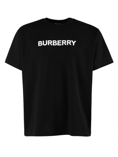 Shop Burberry Logo T-shirt In Cotton In Black