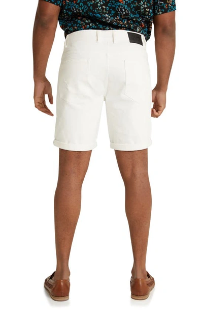 Shop Johnny Bigg Andy Ripped Denim Shorts In White