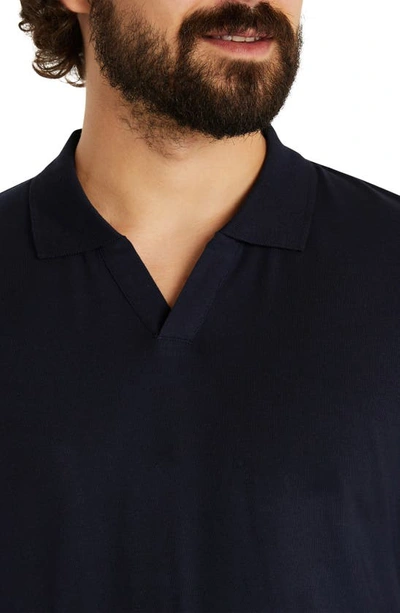 Shop Johnny Bigg Quinn Johnny Collar Polo In Navy