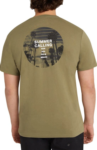 Shop Johnny Bigg Palm Beach Graphic T-shirt In Green