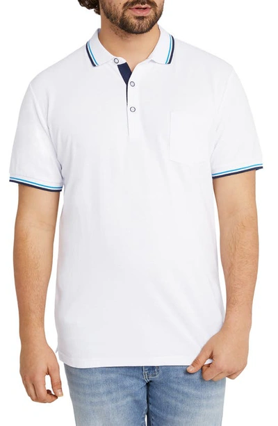 Shop Johnny Bigg Beckett Tipped Piqué Polo In White