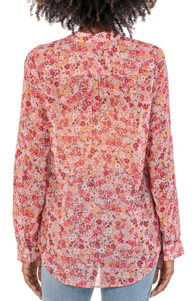 Shop Kut From The Kloth Jasmine Chiffon Button-up Shirt In Marseill Soft Coral
