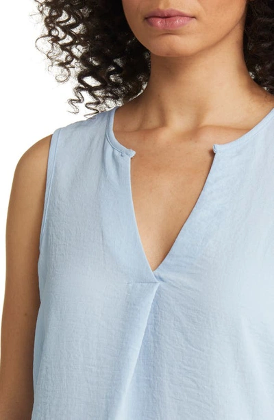 Shop Bobeau Rudy Inverted Pleat Sleeveless Blouse In Cashmere Blue