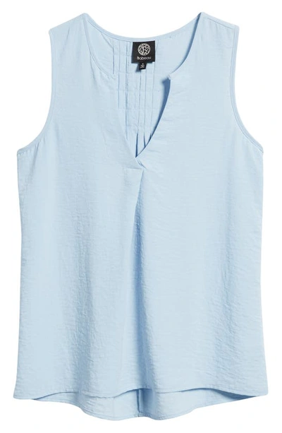 Bobeau Rudy Inverted Pleat Sleeveless Blouse In Cashmere Blue