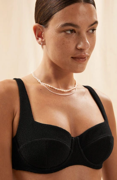 & Other Stories Underwire Bikini Top In Black