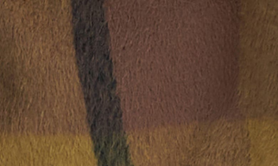 Noize Esly Plaid Belted Brushed Coat In Suede