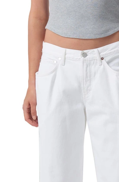 Agolde Criss Cross Straight Jeans In Milkshake