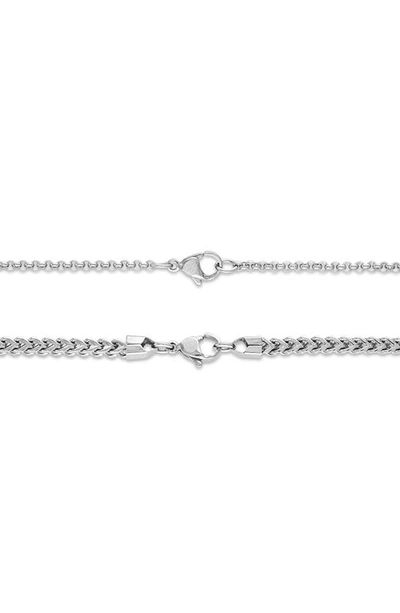 Shop Esquire Chain & Coin Amulet Pendant Necklace Set In Silver