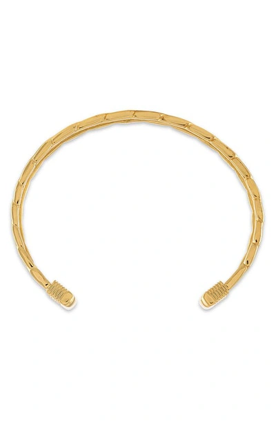 Shop Esquire Woven Cuff Bracelet In Gold