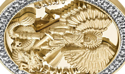 Shop Esquire St. Michael Diamond Pendant Necklace In Gold