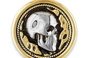 Esquire Set Of 2 Skull Pendant & Chain Necklaces In Gold