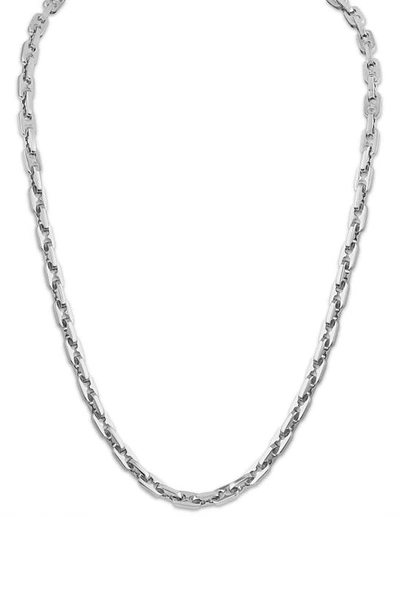 Shop Esquire Stainless Steel Mariner Chain Necklace In Silver