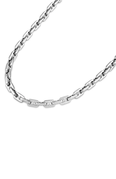 Shop Esquire Stainless Steel Mariner Chain Necklace In Silver