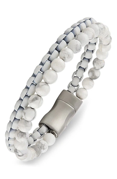 Shop Esquire Howlite Bracelet In Silver