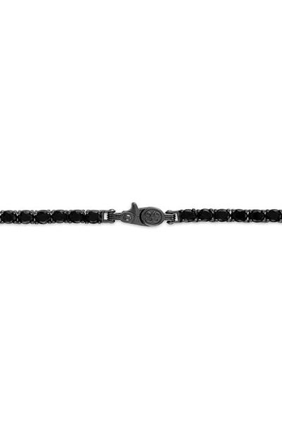 Esquire Black Spinel Tennis Necklace In Black