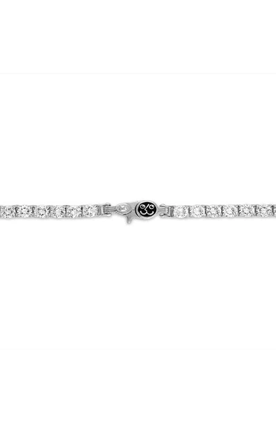 Shop Esquire Cubic Zirconia Chain Necklace In Silver