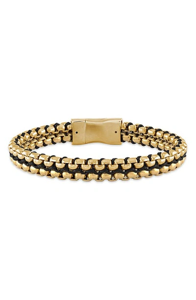 Esquire Chain & Cord Bracelet In Gold