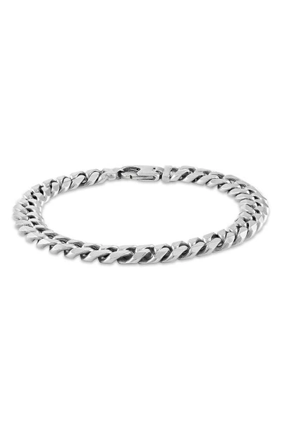 Shop Esquire Diamond Cut Curb Link Bracelet In Silver
