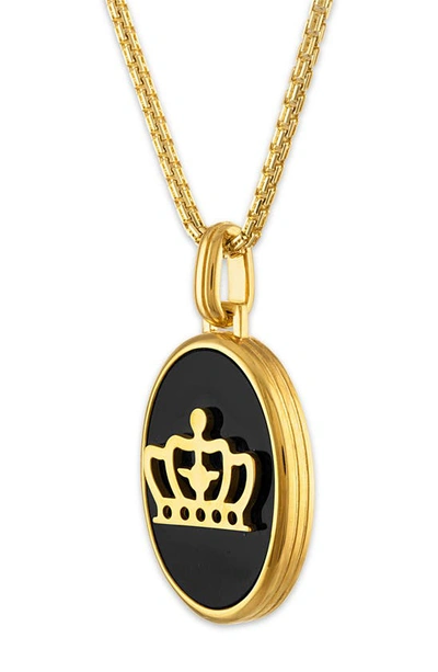 Shop Esquire Agate Crown Pendant Necklace In Gold