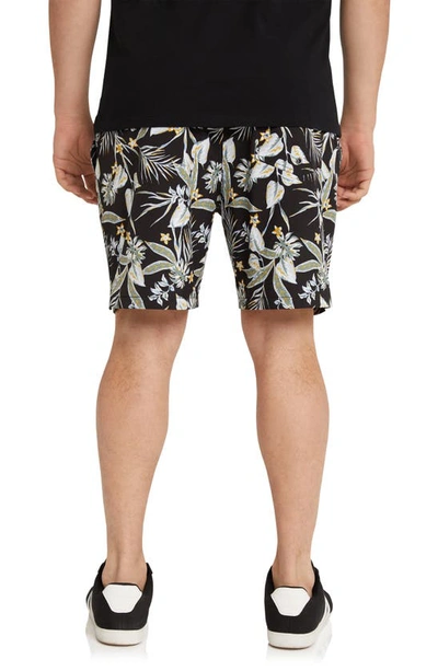 Johnny Bigg Tropics Print Swim Trunks In Black