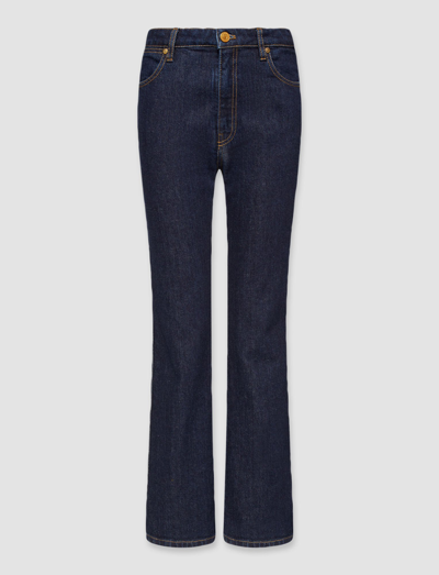 Shop Joseph Denim Stretch Duke Trousers In Indigo