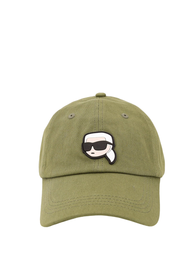 Shop Karl Lagerfeld Hat In Green
