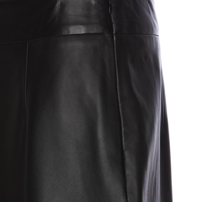 Shop Arma Leather Instabul Midi Skirt In Black