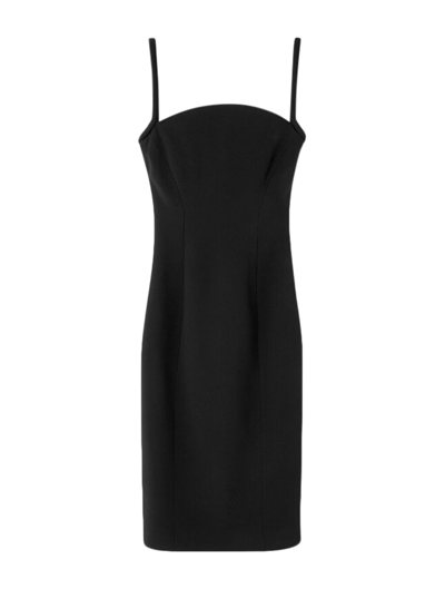 Shop Versace Dress Enver Satin Fabric In Black