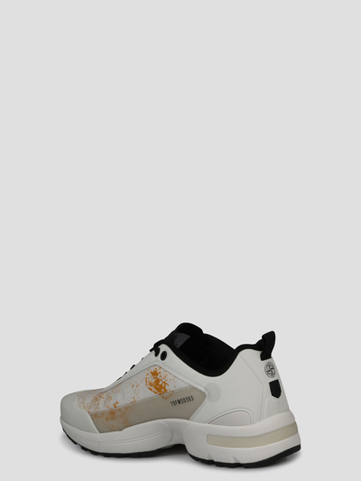 Shop Stone Island Grime Sneakers In White
