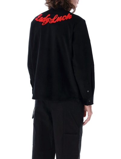 Shop Paccbet Lady Luck Overshirt In Black