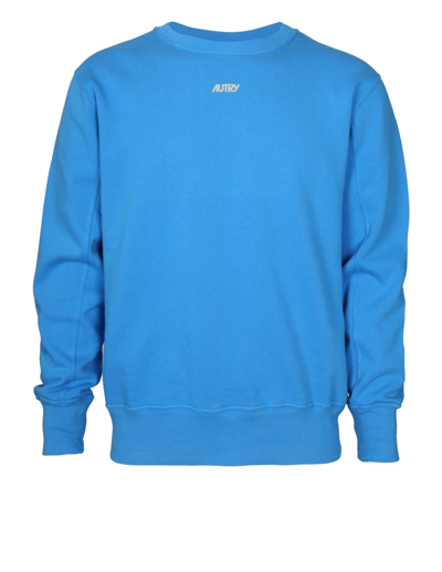 Shop Autry Cobalt Color Cotton Sweatshirt