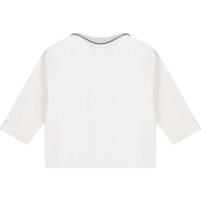Shop La Stupenderia White Shirt For Baby Boy