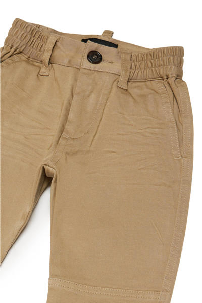 Shop Dsquared2 D2p660b Trousers Dsquared Gabardine Chino Pants In Beige