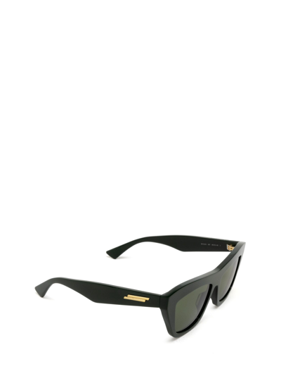 Shop Bottega Veneta Bv1121s Green Sunglasses