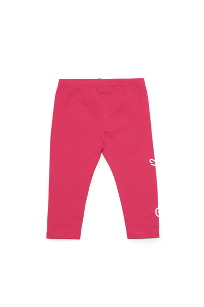 Shop Dsquared2 D2p623b Trousers Dsquared Jersey Leggings Pants With Cursive Logo In Minnie Pink
