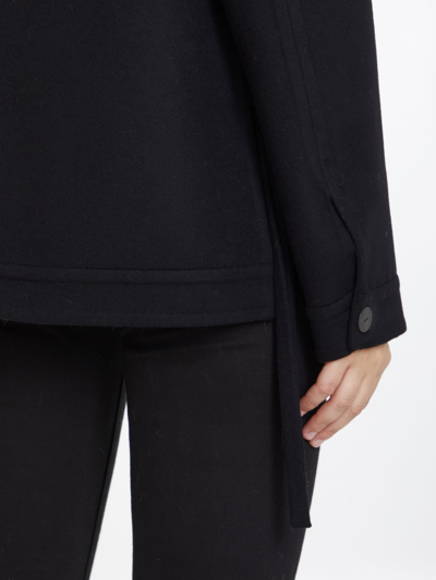 Loewe Cashmere Blend Workwear Jacket With Anagram Pocket In Black