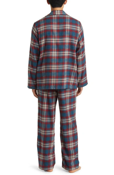 Shop Nordstrom Plaid Flannel Pajamas In Red Sun Cosmopolis Plaid