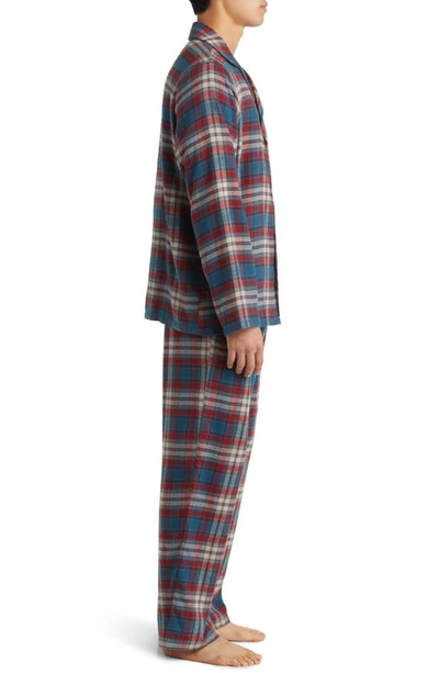 Shop Nordstrom Plaid Flannel Pajamas In Red Sun Cosmopolis Plaid