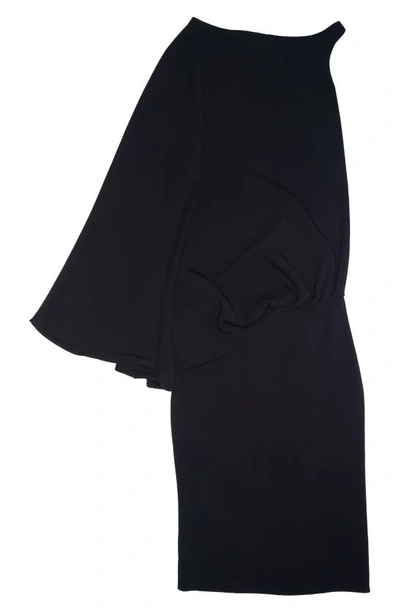 Shop Tom Ford Asymmetric Stretch Cady Dress In Black